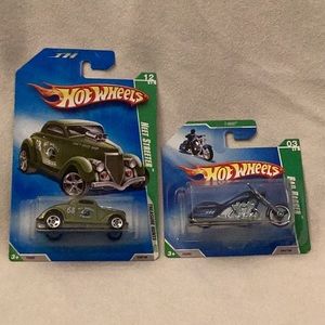 Hot Wheels 2009 Treasure Hunts T-Hunt Lot of 2 ~ Short Card Motorcycle